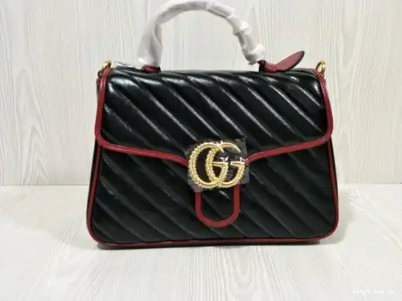 First bag ru small Gucci handle GG Marmont bag top 0525